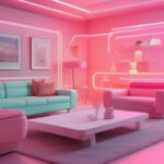 A person standing in a living room with presence sensors detecting his presence