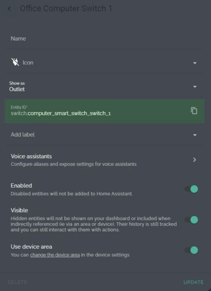 Getting entity ID for automations and dashboards