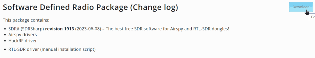 SDRSharp Download Button